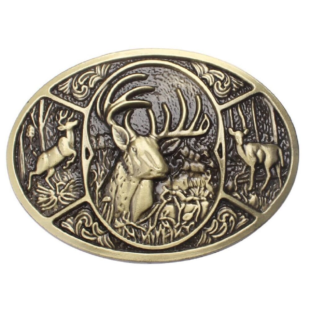 7078 Deer Elk Belt Buckle Deer Wildlife Outdoor Belt Buckle Classic Deer